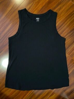 Old Navy cotton blend Black Women's Tank Top - Sleeveless Crewneck Large